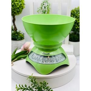 Escali Lime Green Vintage Manual Kitchen Bowl Scale Design